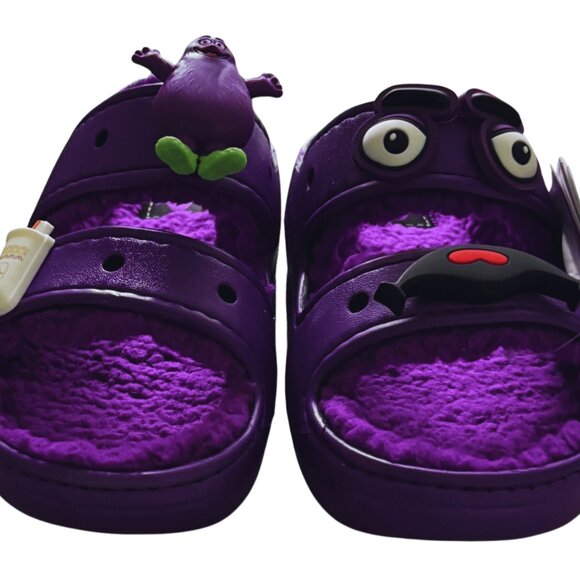 McDonald\'s Grimace Crocs Classic Cozzzy Sandal Size 7W/5M 209392-510 Purple main image 4